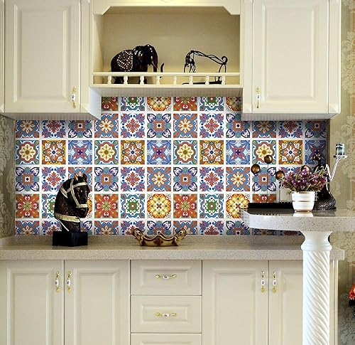 Miniatura 6 de Papel tapiz retro impermeable para despegar y pegar, papel de pared autoadhesivo extraíble marroquí, papel de contacto apto para inquilinos para