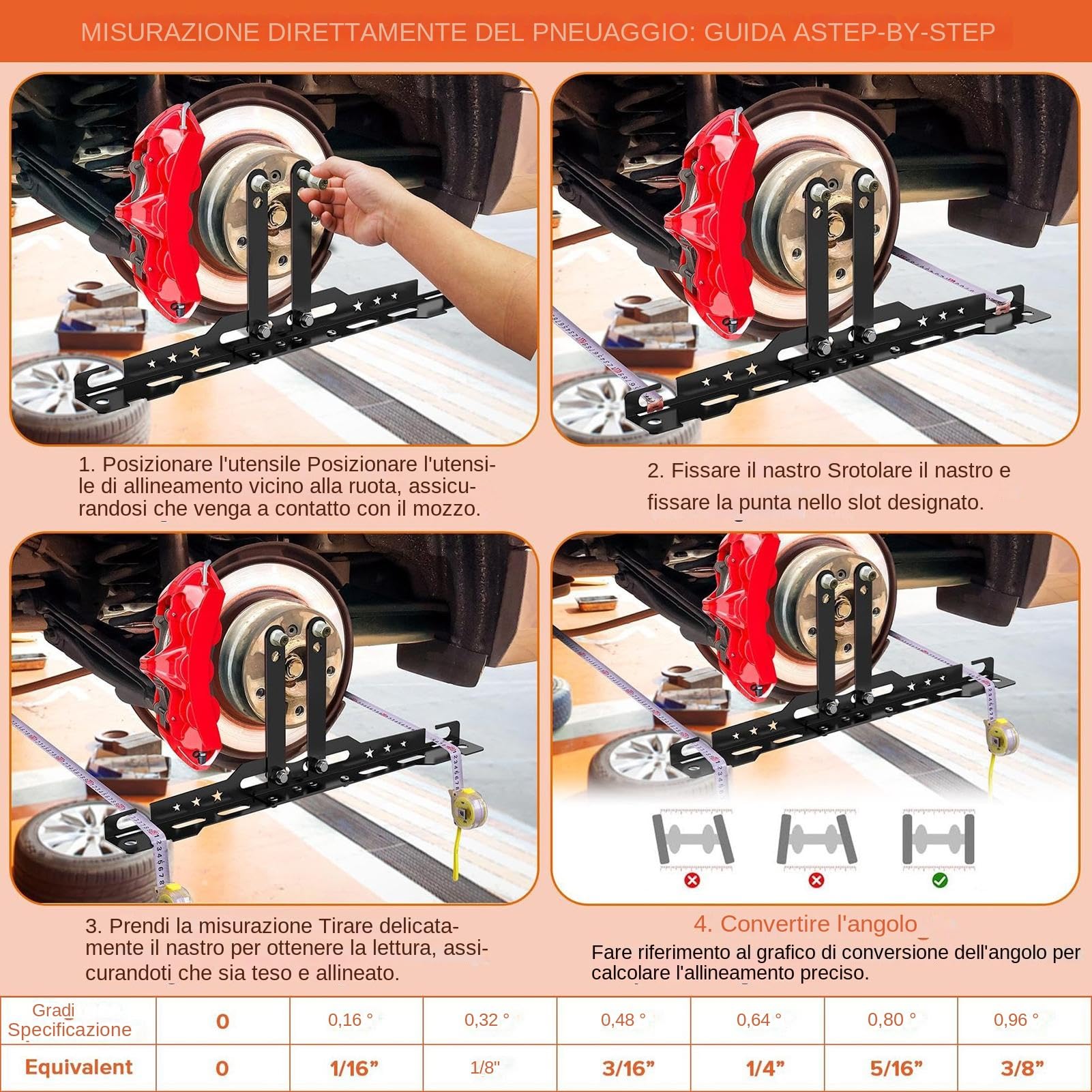 Kit De Alineacion De Ruedas Kit De Placas De Reparación Para Alineación | Herramienta De Equilibrado De Convergencia Para Taller Garaje Hogar SUV Coche Turismo Moto Bicicleta