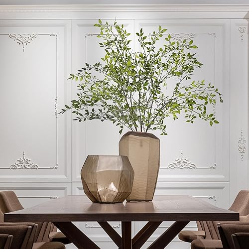 Miniatura 5 de Ttranewsoo 4 tallos de vegetación artificiales, ramas Nandina de 43.3 pulgadas, tallos altos para plantas de imitación para jarrón, tallos de