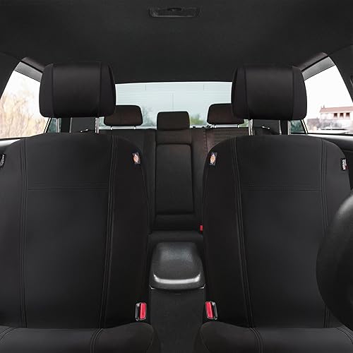 Miniatura 10 de DICKIES Fundas de asiento Petersen de 3 piezas, fundas de asiento de cuero vegano para automóviles, camiones, SUV, color negro