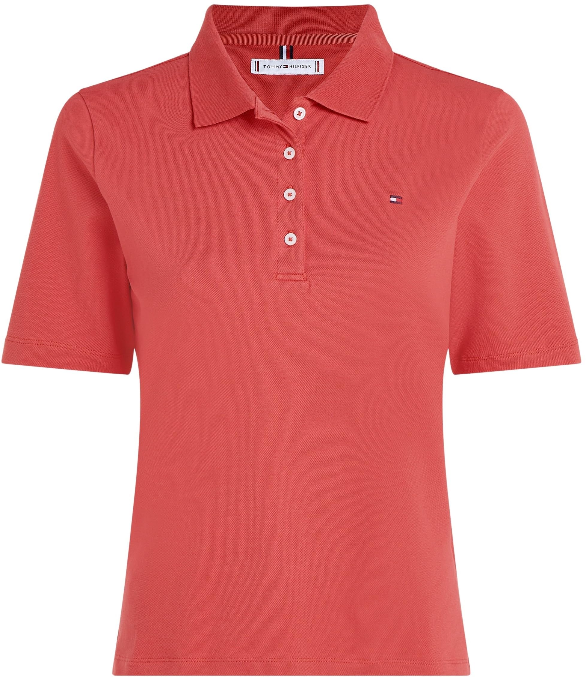 Tommy Hilfiger Polo damskie S/S, Terra Czerwony, S