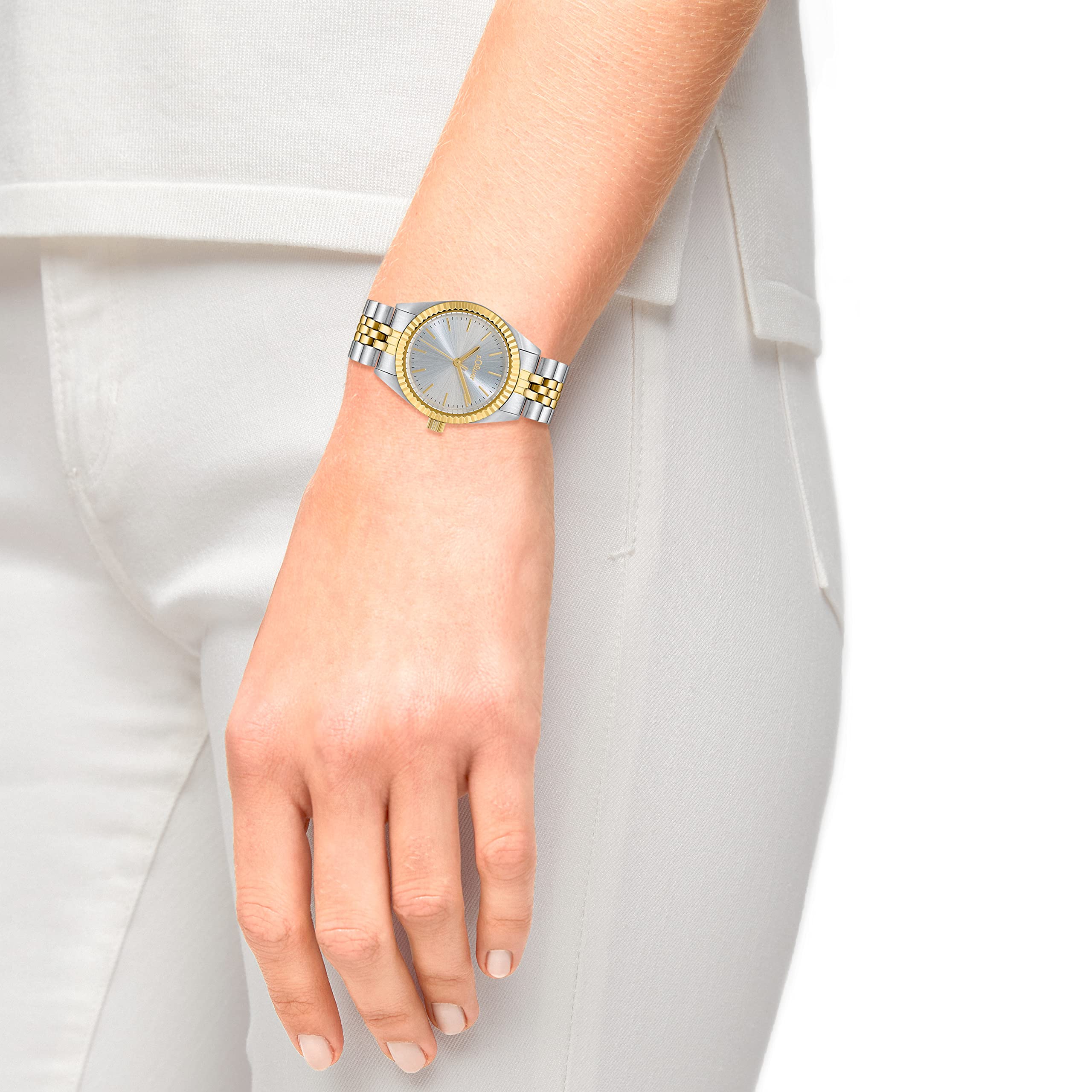 s.Oliver Armbanduhr Damen Quarzuhr Analog, mit Edelstahl Armband