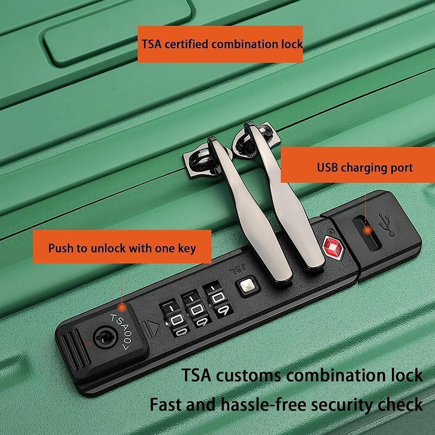 Maleta Equipaje Maleta de Viaje Premium Maletas con Interfaz USB Equipaje con Ruedas Ruedas universales Cerradura de combinación de Aduanas TSA Bolsas de Viaje