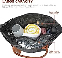 Vista 3 de Tirrinia Bolsa de vino, enfriador de playa para regalo de viaje, bolsa de viaje con boquilla para picnic, BYOB, fiesta, cena, piscina