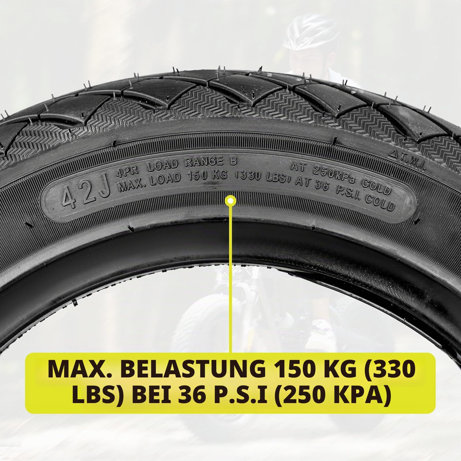MEGHNA 3.00-10 Tubeless Reifen für E-Bike/Elektroroller & City Roller | TL Reifen 10 Zoll | 2.15x10 Felgen | Straßengriff & Langlebigkeit (2XReifen)