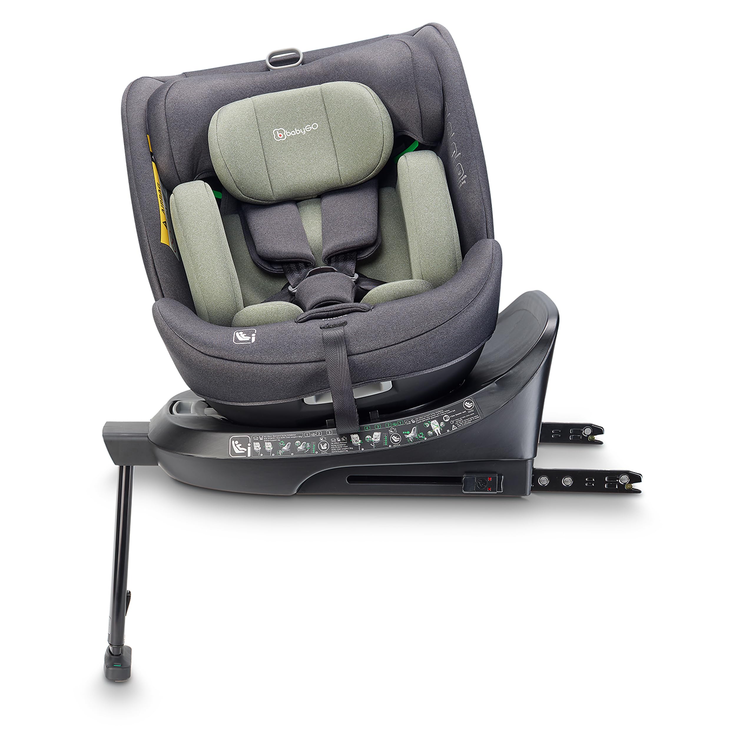 babyGO Move 360 Siège auto selon la nouvelle norme I-Size - Siège auto/siège de voiture pour enfants (40-150 cm) Vert