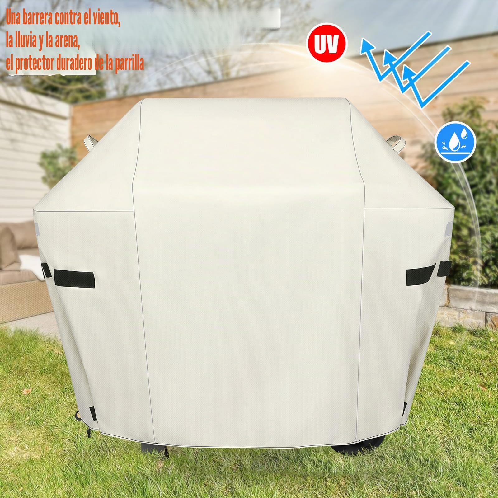 GFTIME 7139 Funda para Barbacoa Weber Spirit I II 300 Series, 130 x 45 x 107 cm, Cubierta para Barbacoa Weber Spirit E310, E330, E315 Series, Impermeable, Resistente a la Intemperie y Resistente a la
