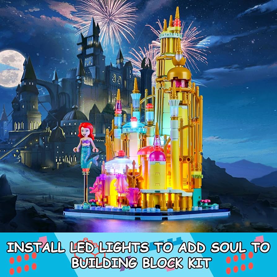 Mililier LED Light Kit for Lego 40708 Disney Mini Ariel's Castle