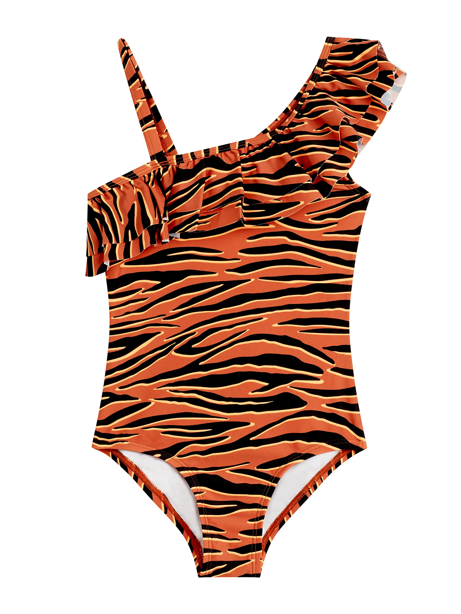 Kanu Surf Girls Morgan Floral Ruffle 1-Shoulder 1-Piece Swimsuit