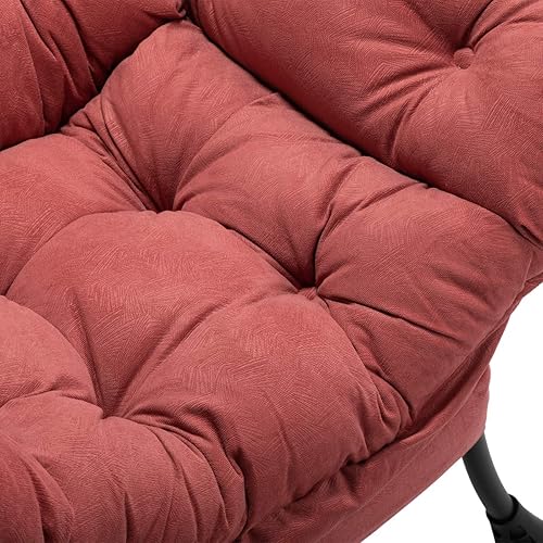 Miniatura 291 de HollyHOME - Silla perezosa grande de tela para sala de estar, silla de lectura, acogedora silla de descanso con reposabrazos, sofá de ocio, color