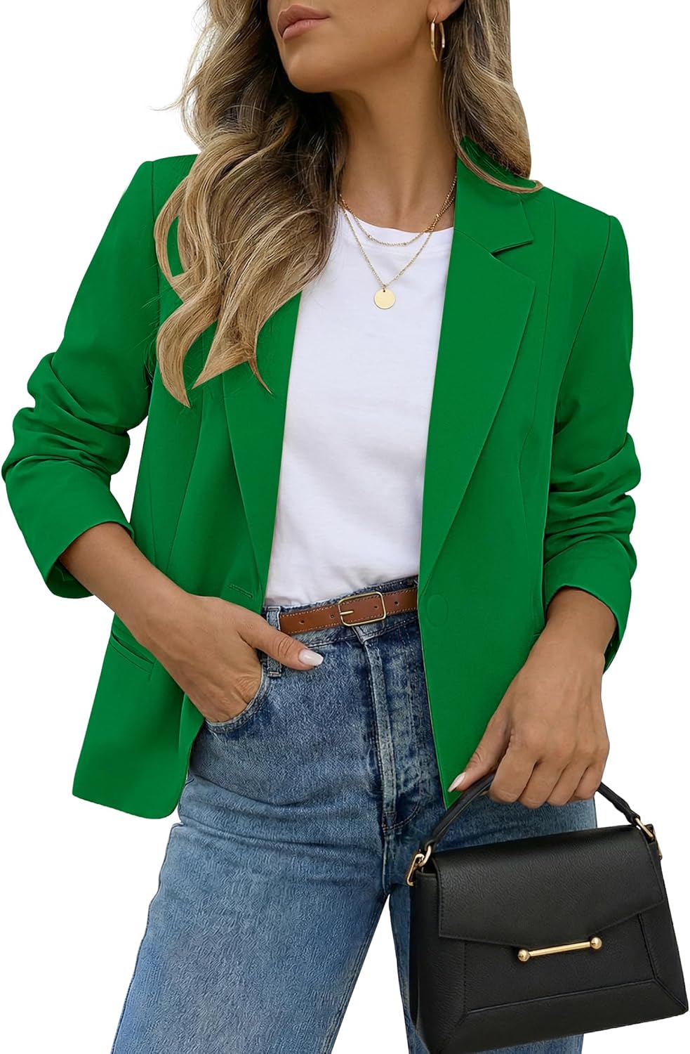 luvamia Blazers for Women Business Casual Long Sleeve Suit Jackets Professional Blazer with Pockets Work Office Outfits