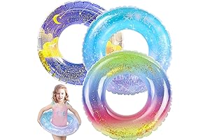 Inflatable Pool Floaties for Kids: Glitter Swim Rings for Endless Summer Fun