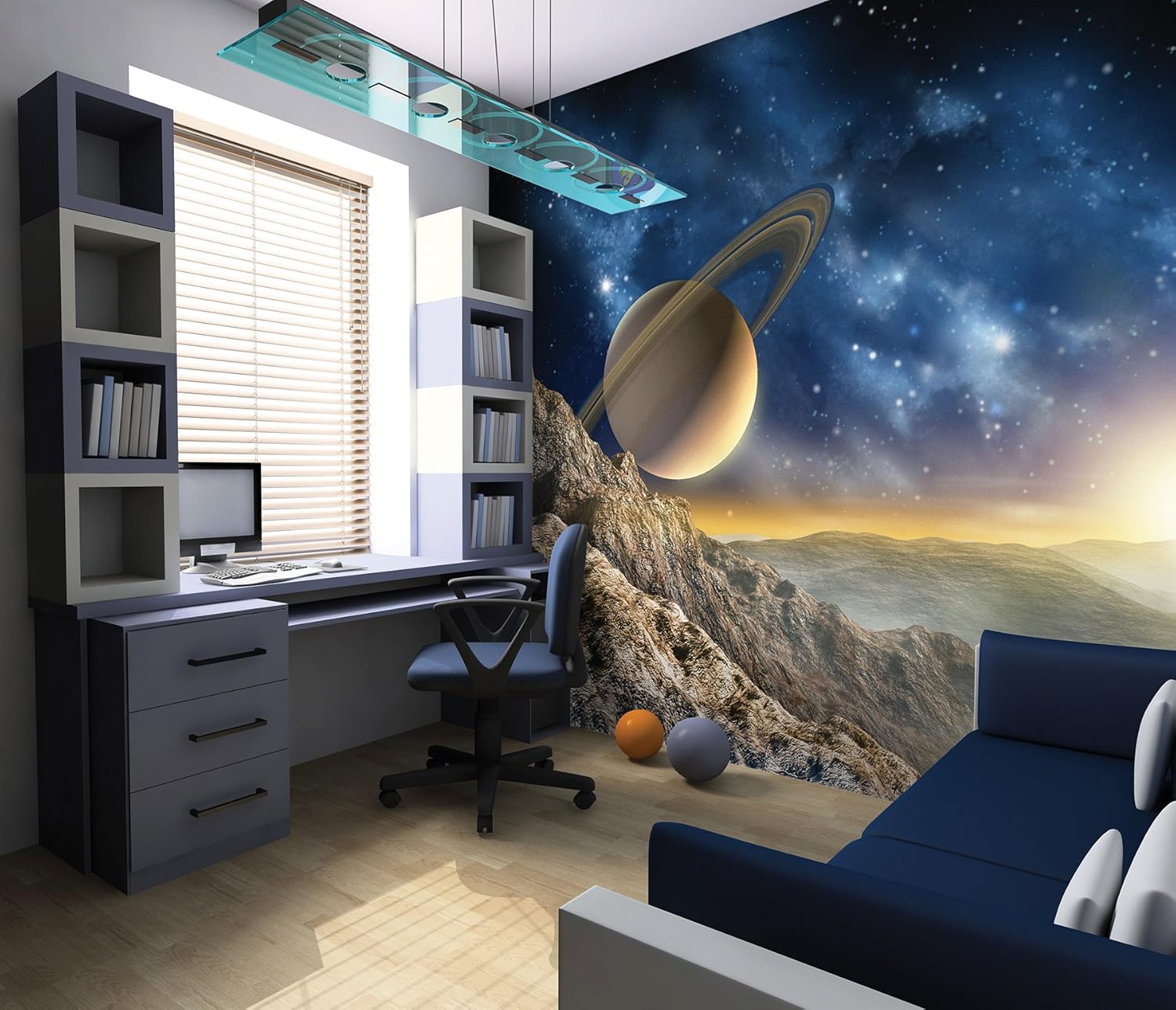 OhPopsi WALS0076 Galaxy Wall Mural, Multicolor