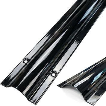 Electriduct Black Stainless Steel Wire Guard Surface Raceway Metal Cord Cover - 58 Inch - Channel Size 0.95" W x 0.28" H Small