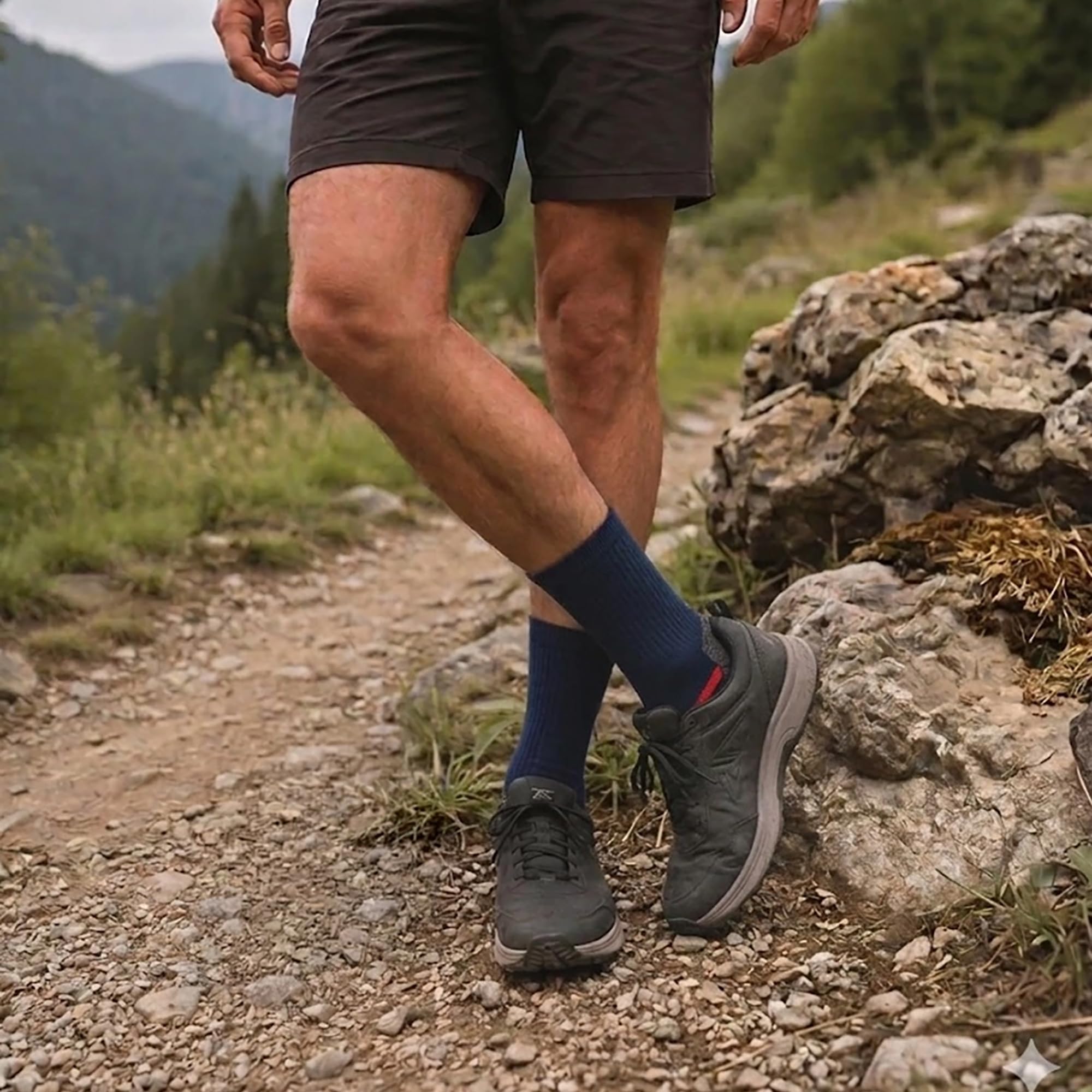 Kaiera - Trek Light - 3 Pares Calcetines Ligeros de Trekking de Lana Merina, Made in Italy Transpirables, Antiampollas, para Hombre y Mujer