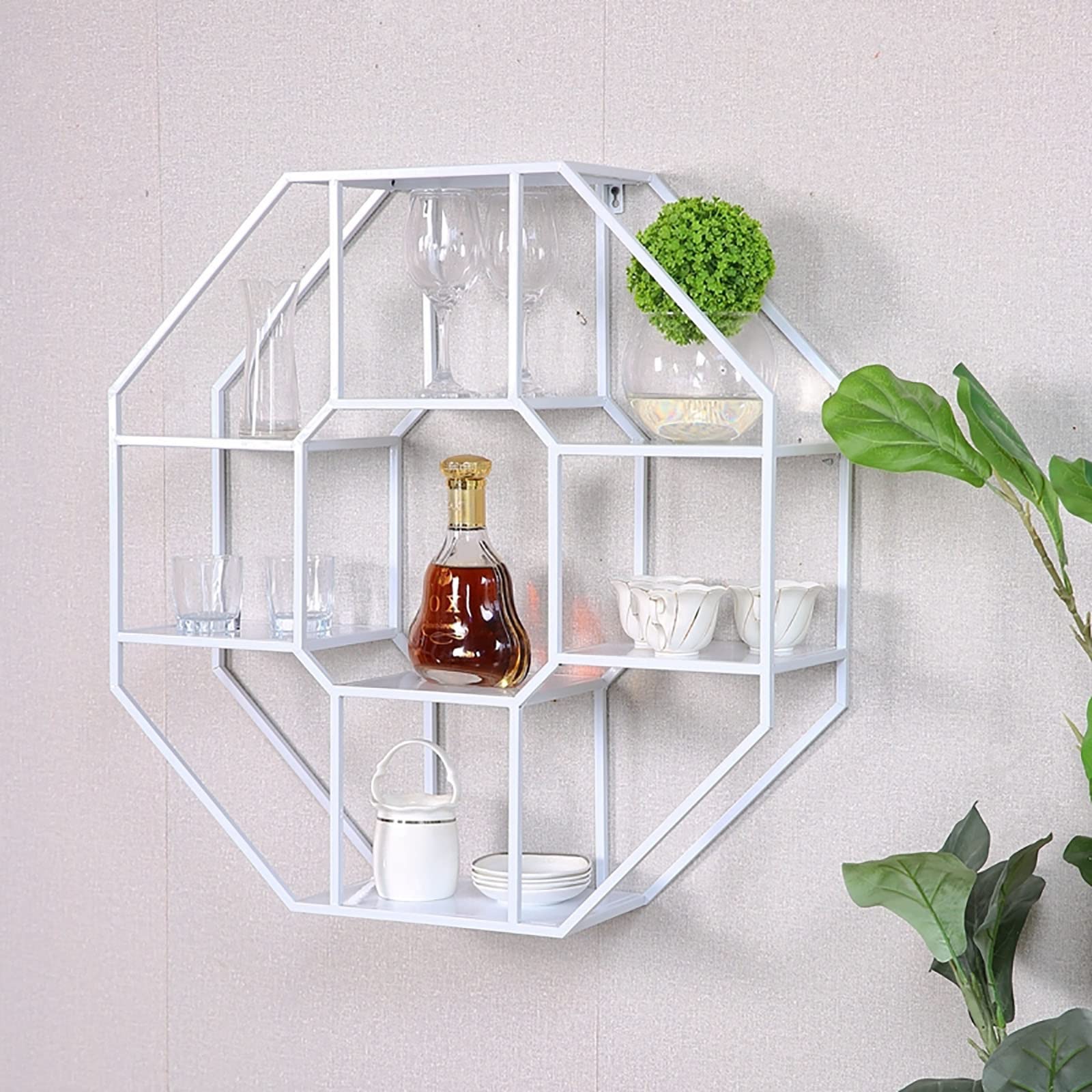ディスプレイガラス棚 八角形 【公式通販】