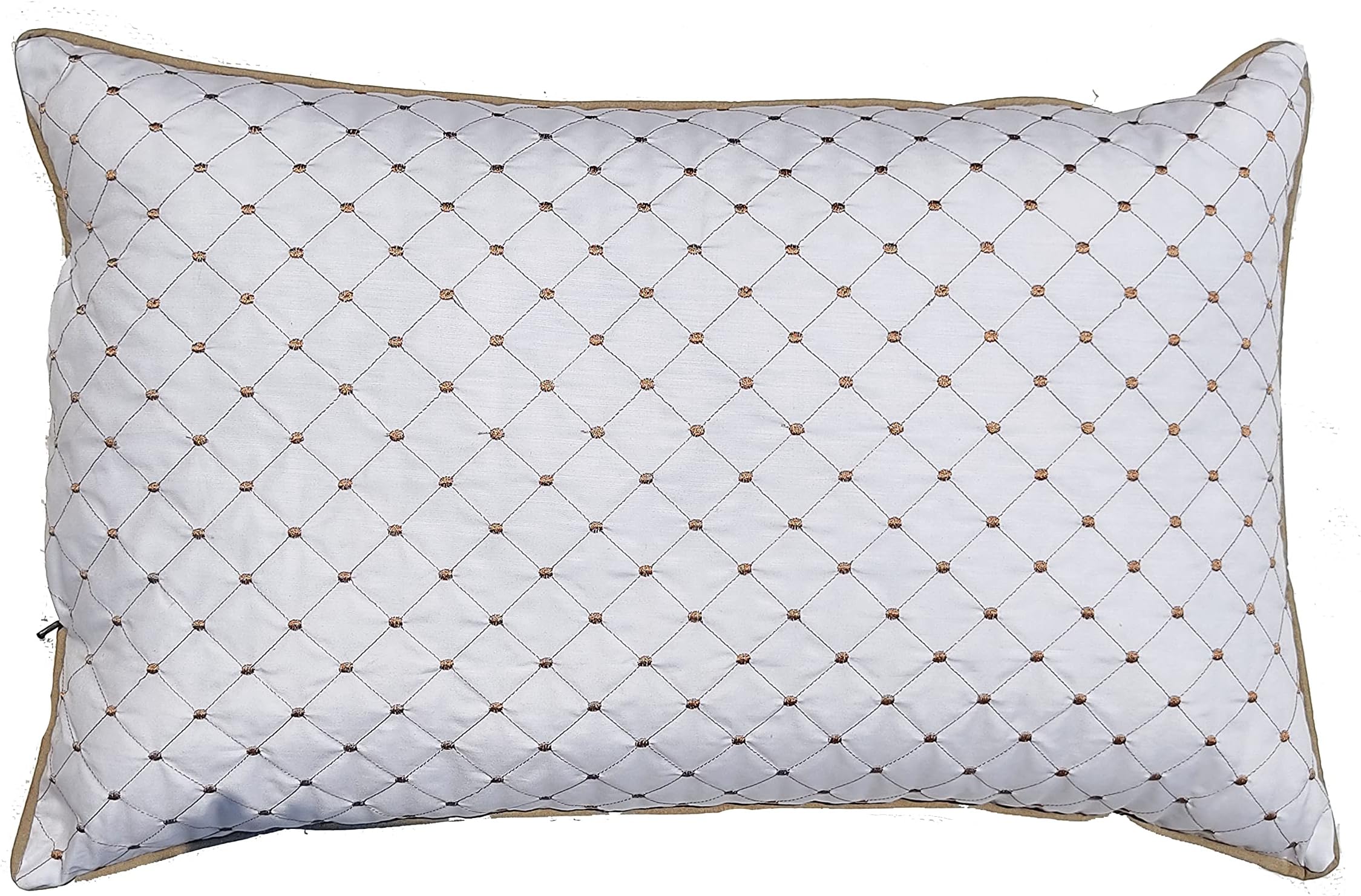 Organic Silk Cotton/Kapok/Semal/Ilavam Panju Classic Pillow (27 X 17 Inches),White Striped Pillow.