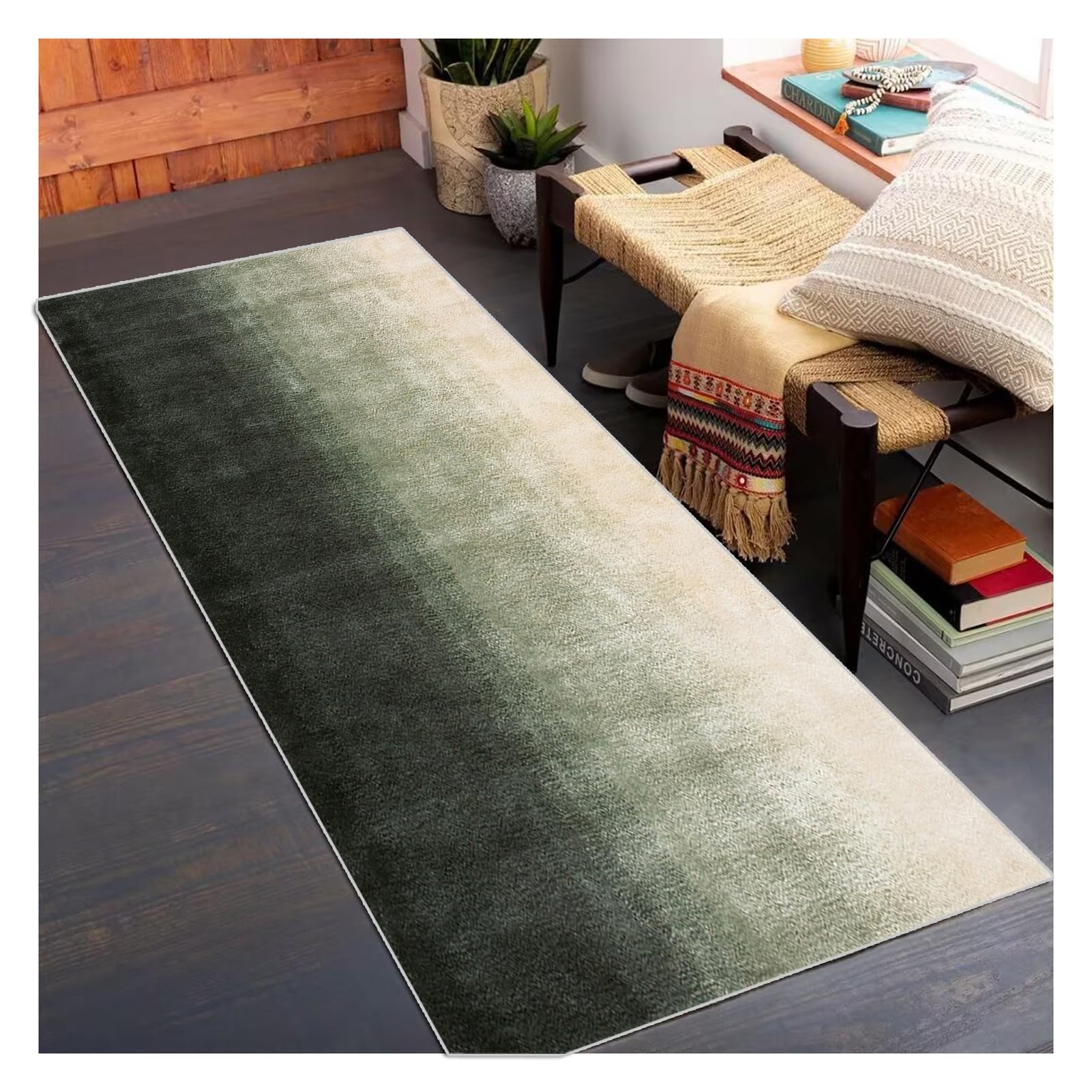 Siunwdiy Black Beige Abstract Hallway Runner Rug Non Slip Washable Carpet Runner 120x450cm Extra Long Kitchen Floor Mat Narrow Rugs for Bedroom Bathroom Corridor Entrance Durable Runner Sold by Metre