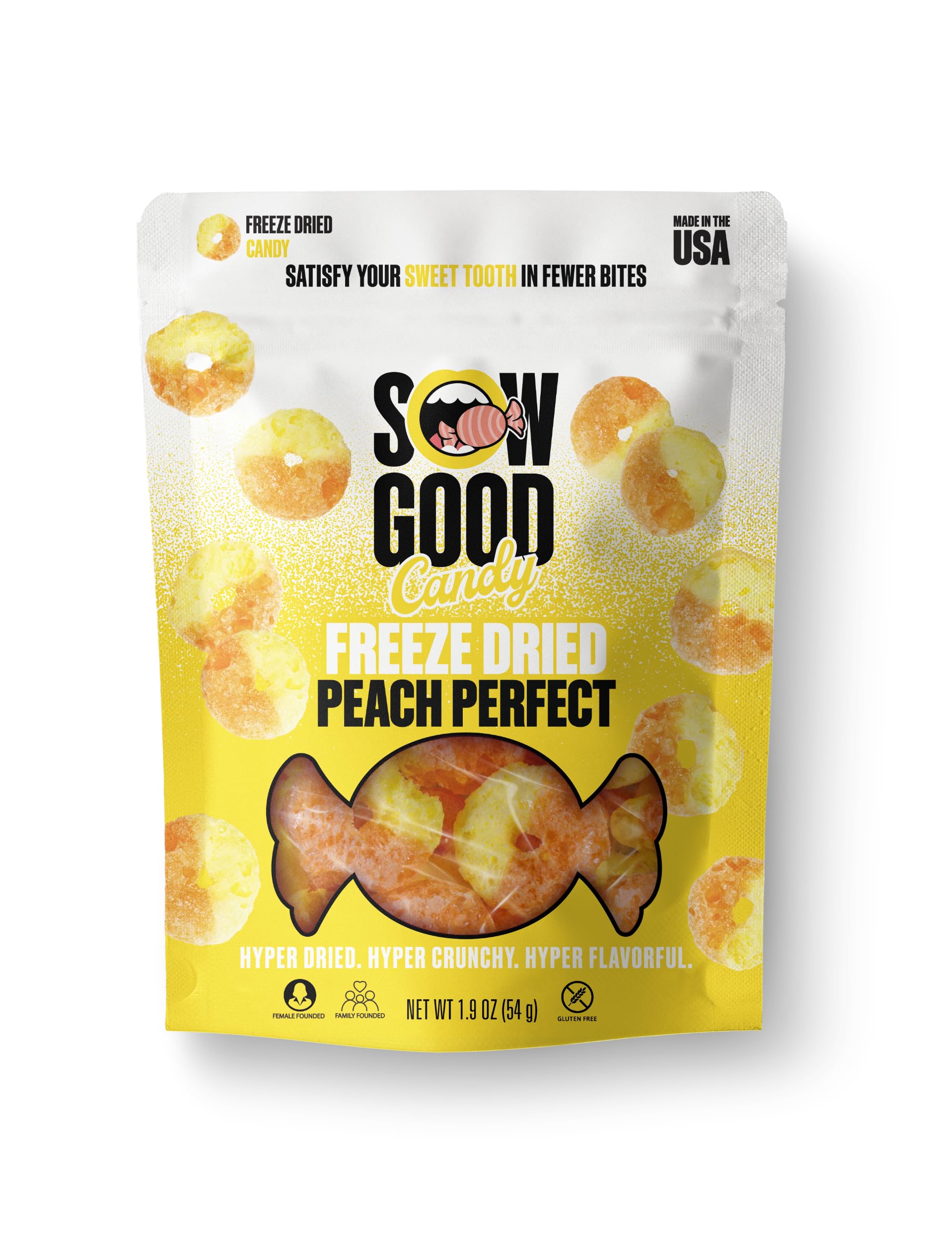 Amazon.com : Sow Good, Peach Perfect Freeze-Dried Candy, 1.9 Ounce