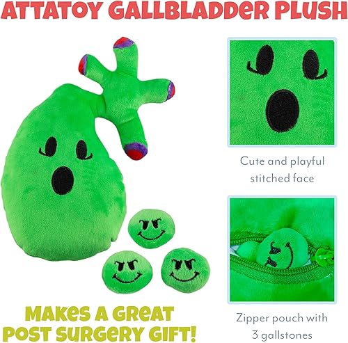 Miniatura 7 de Attatoy Peluche de vesícula biliar, juguete de peluche de órgano corporal completo con cálculos biliares