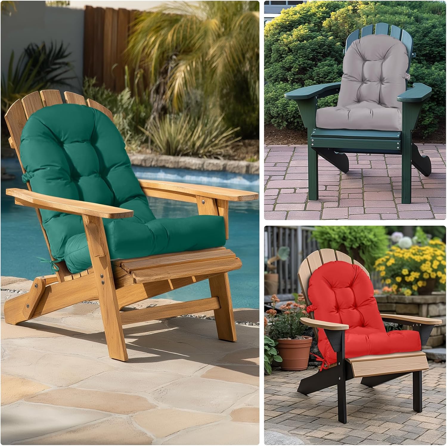 Adirondack Chair Cushion Waterproof Outdoor Rocking Chair Pads