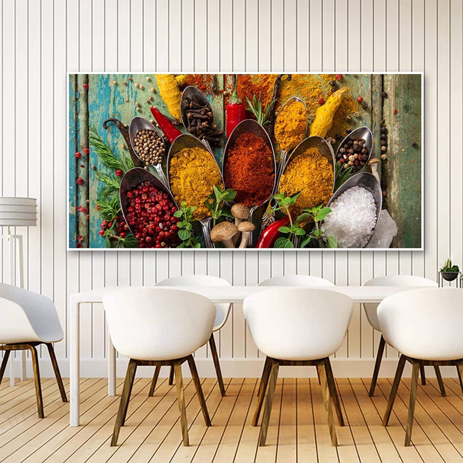 Cuisine Épices Impressions sur Toile Peinture Affiches Mur Art Salon Cuisine Décor À La Maison Mur Photos sans Cadre (60X120CM)