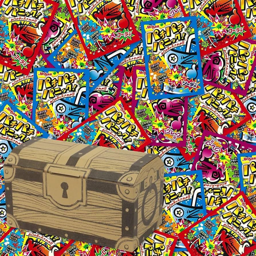 Amazon.co.jp: パチパチパニック 3種150袋 大容量 宝箱BOX入り