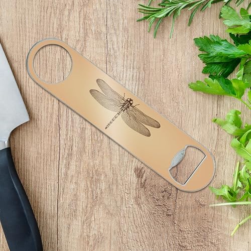Miniatura 2 de Libélula Vintage insectos acero inoxidable cubierto de Vinilo plano barman velocidad Bar abridor de botellas