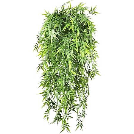LuckyCao 5er Set Künstliche Bambus Hängepflanzen - 80cm Kunstpflanzen Für Balkon & Garten