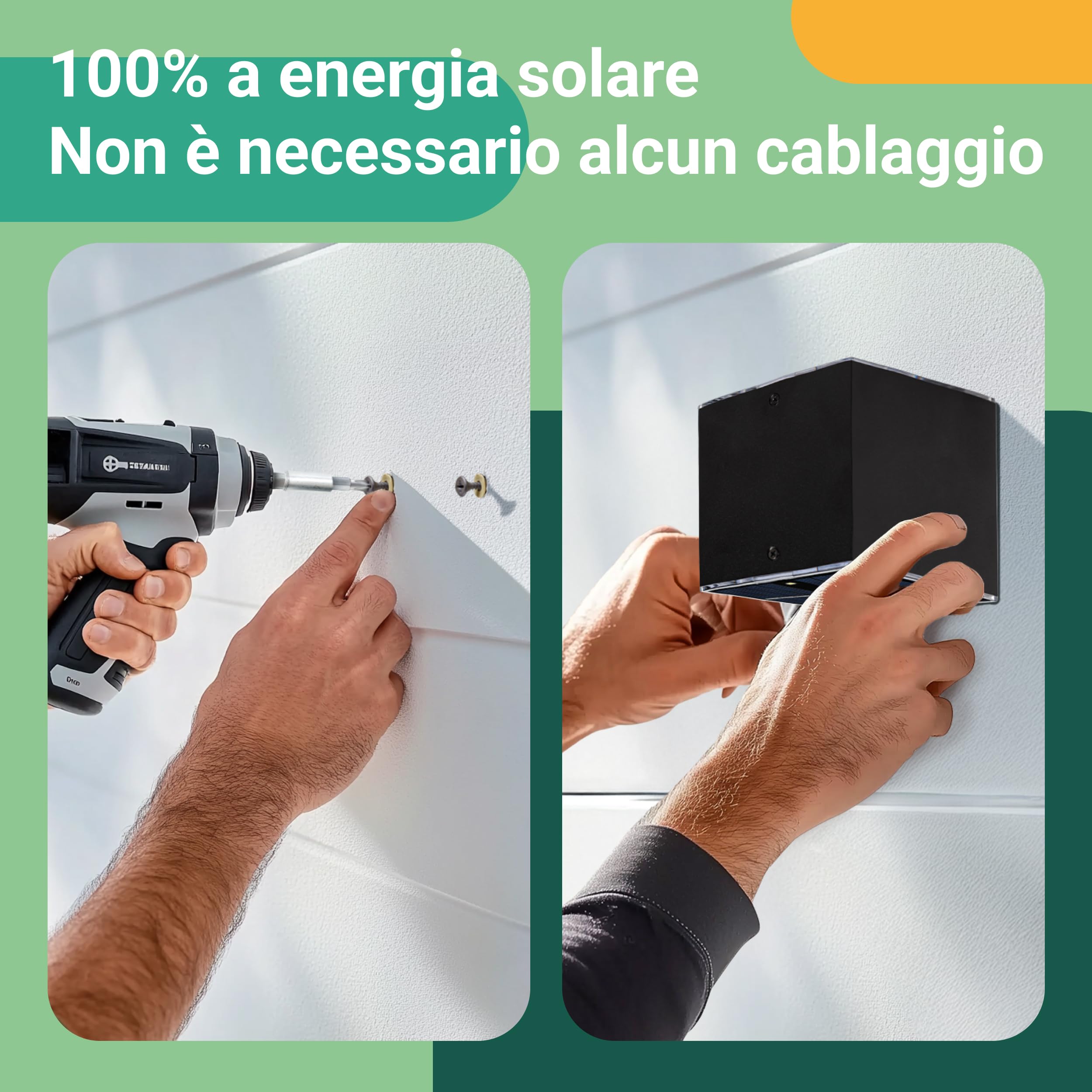 Proxinova Applique Solare da Esterno LED 2 Unità, Lampade Doppia Luce Sensore Crepuscolare per Illuminazione Giardino, Waterproof Luci da Esterno a Parete