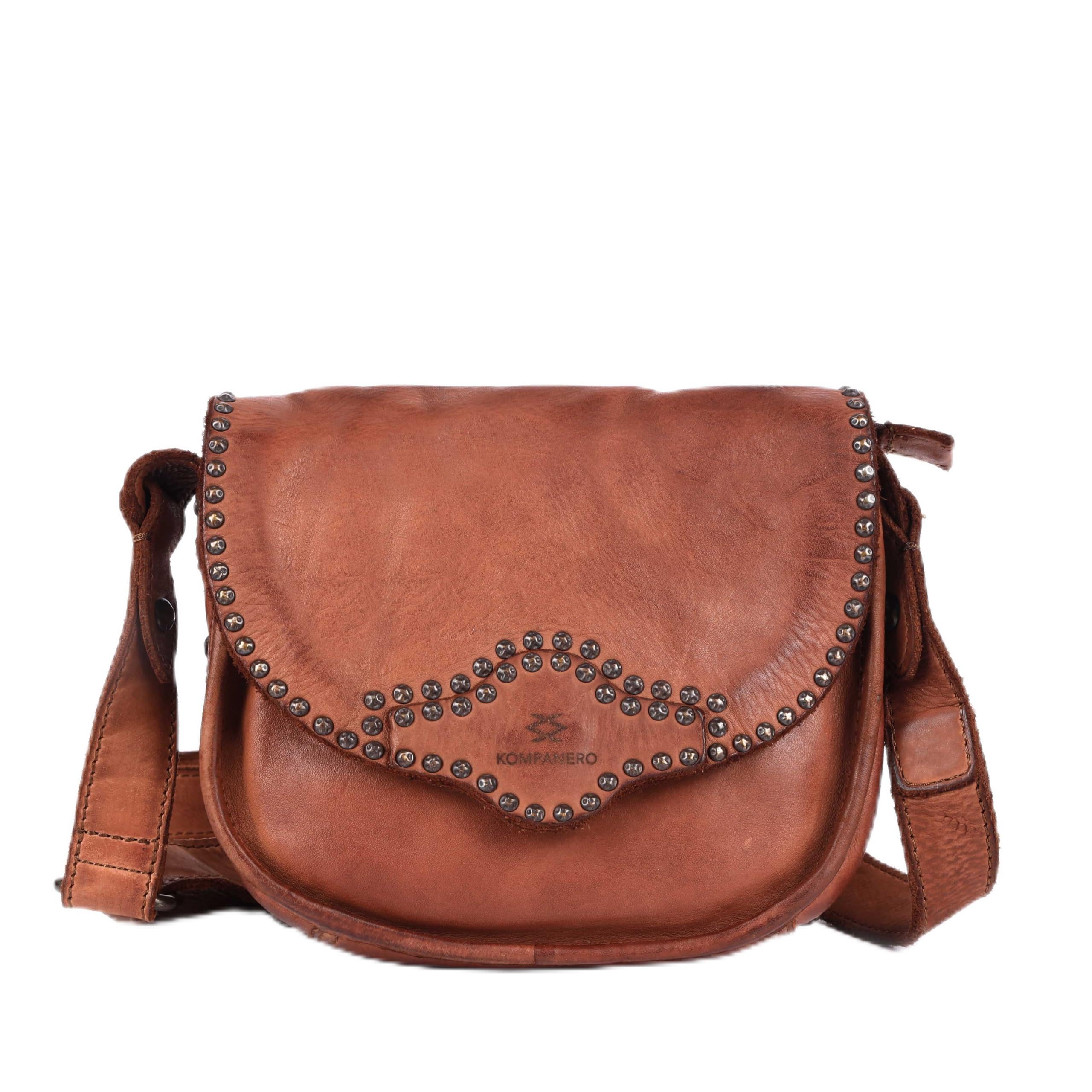 KOMPANERO Genuine Leather Womens Slingbag (B-12713-Cognac) (B0D59XQLTN) Amazon Price History, Amazon Price Tracker
