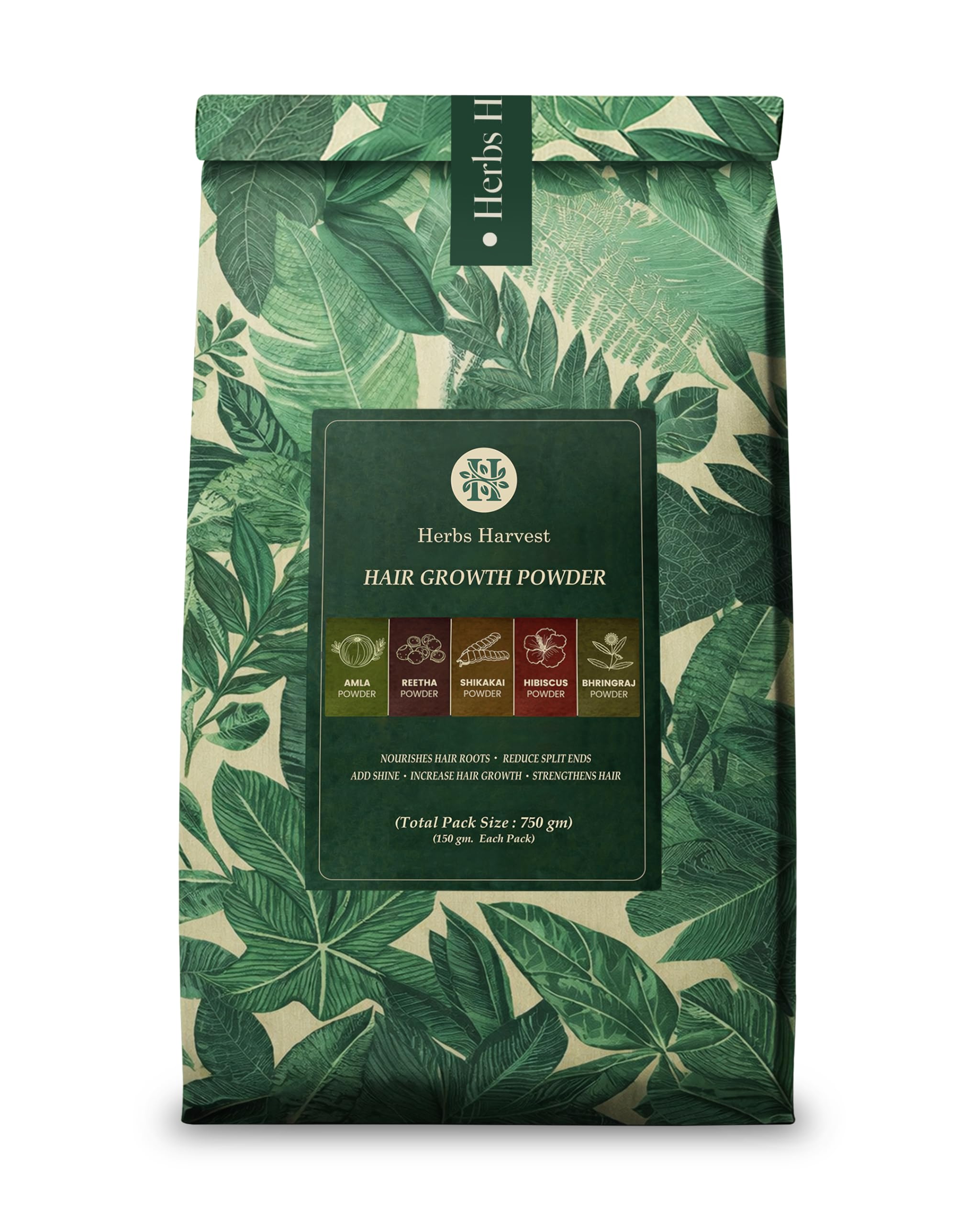 Amla Reetha Shikakai Hibiscus Bhringraj Herbal Hair Growth Powder | Hair Fall Control | Strong & Healthy Hair | Natural Ayurvedic Hair Care Powder | Women & Men 750 gm-image-36