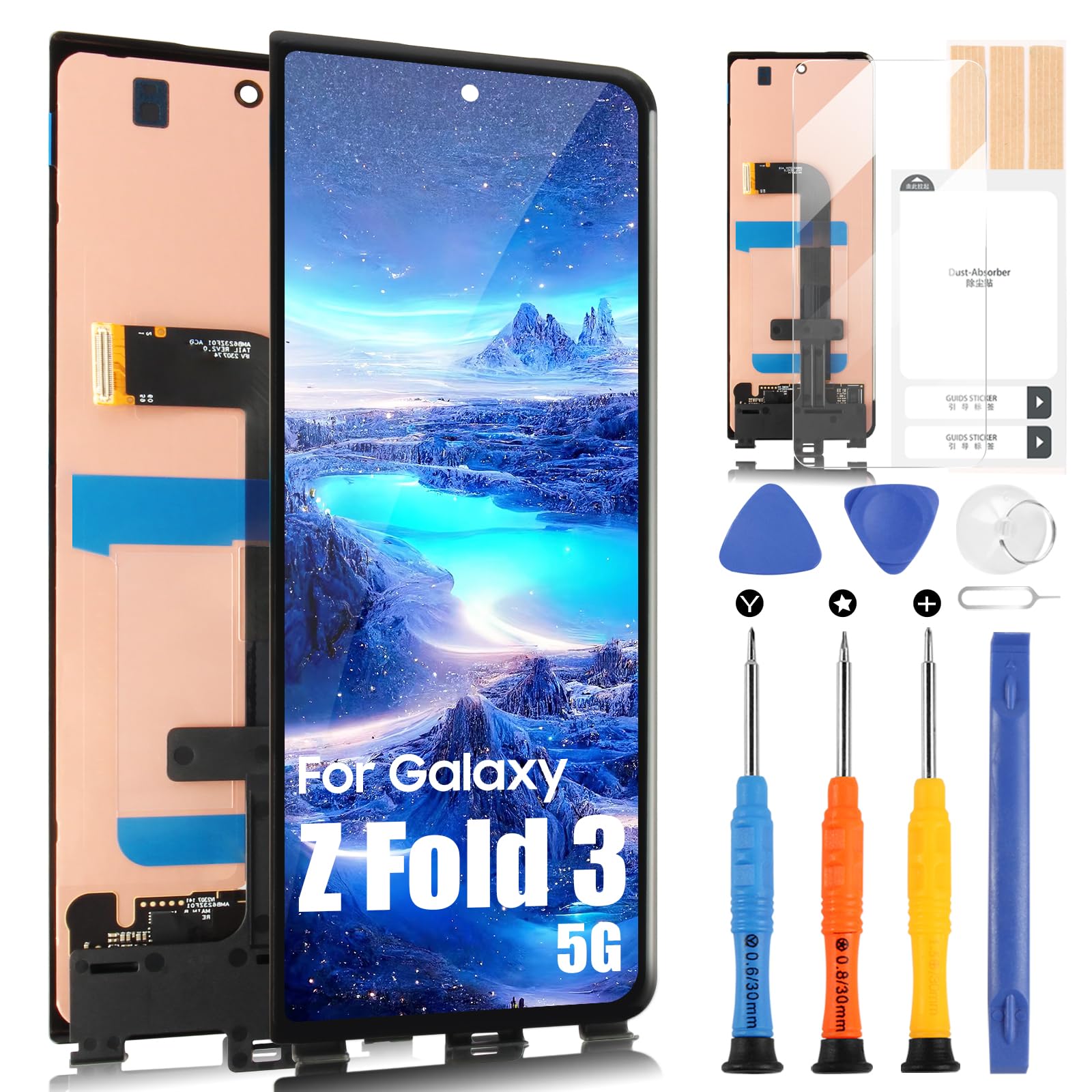 Ecran Samsung Galaxy Z Fold 3 5G (F926B) Noir + Châssis(Service Pack