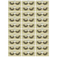 Vista 17 de FARRED - Venta al por mayor de pestañas postizas de visón sintético 30 pares, 3D A02 de longitud media, veganas, con volumen esponjoso, tiras