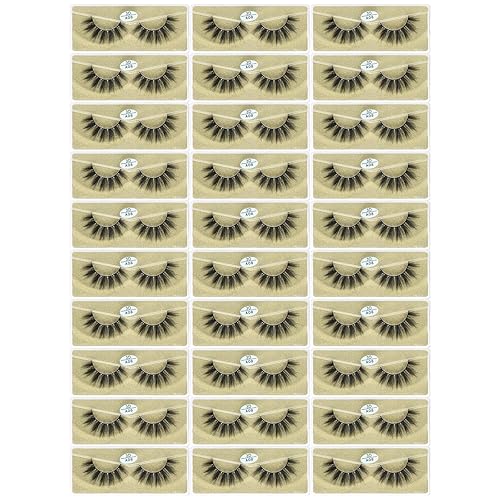 Miniatura 20 de FARRED - Pestañas postizas esponjosas, dramáticas, a granel, mix de 10 estilos, paquete de 50 pares, en cajas individuales, 10-18mm de volumen,