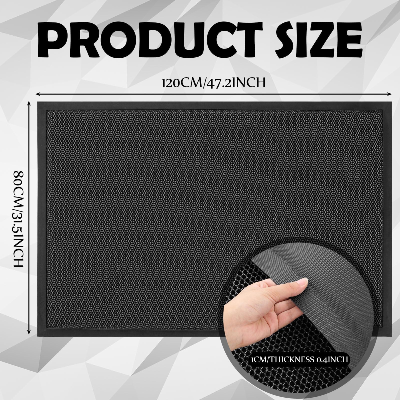 Nuanchu 10 mm x 119,4 x 81,3 cm, extra große und dicke doppellagige Matte, für Waschmaschine und Trockner | Wasserdichte Bodenpolster, Waschmaschine, rutschfest, stoßfest, für Bodenschutz, stoßdämpfend, geräuschreduzierend