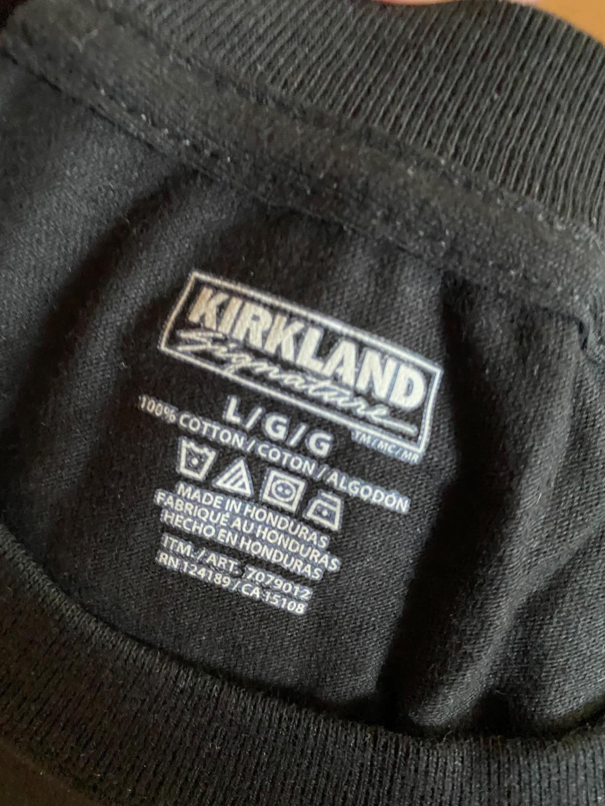 Kirkland Men's Crew Neck Black TShirts (/Pack of 4