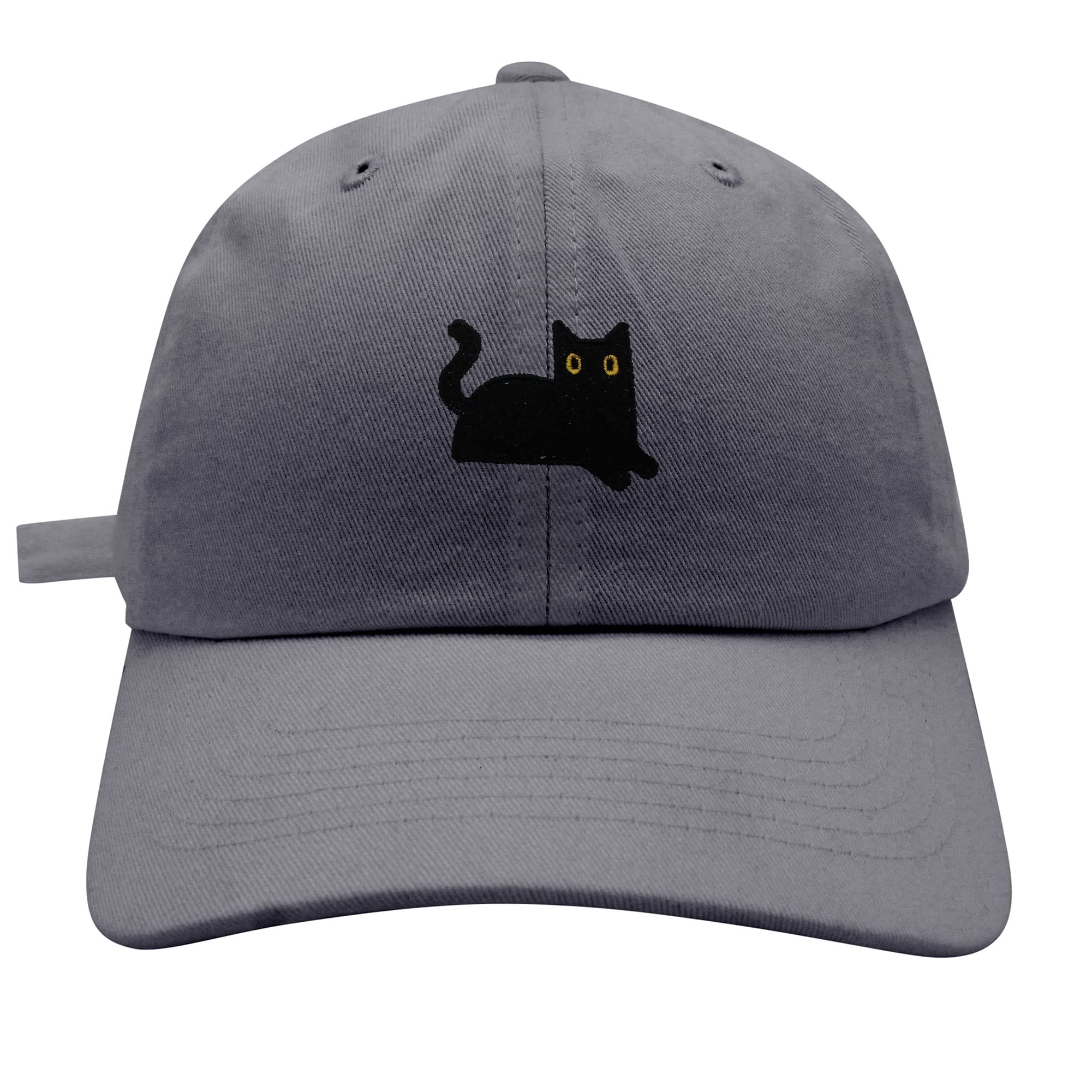 JPAK Black Cat Baseball Cap Embroidered Cotton Dad Hat - Cat Mom