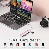 Vista 4 de BENFEI Hub USB C 7 en 1 con HDMI (4K @60 Hz), 2 USB-A, 1 USB-C Datos, carga de 100 W, lector de tarjetas SD/TF, cable de silicona sin enredos