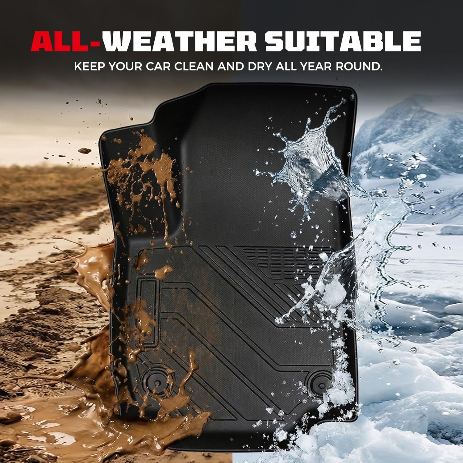 Custom Fit TPE Car Floor Mats & Cargo Liner Set for Chevrolet Chevy Equinox (Not for EV)/GMC Terrain 2025-2026, All-Weather Anti-Slip Protection with 3D Waterproof High-Edge