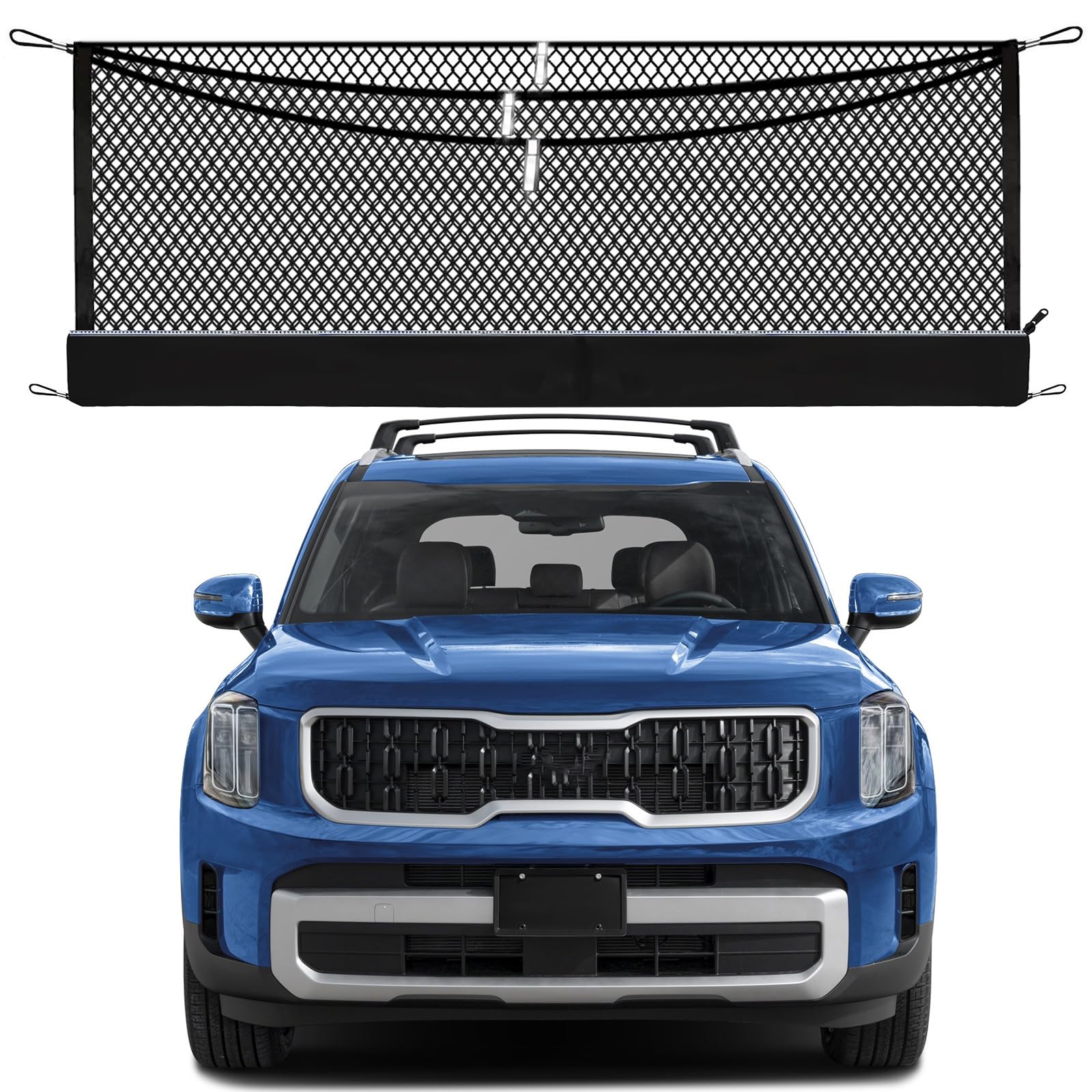 3-Layer Cargo Net for Kia Telluride 2020-2027, Zoned Storage Trunk Net
