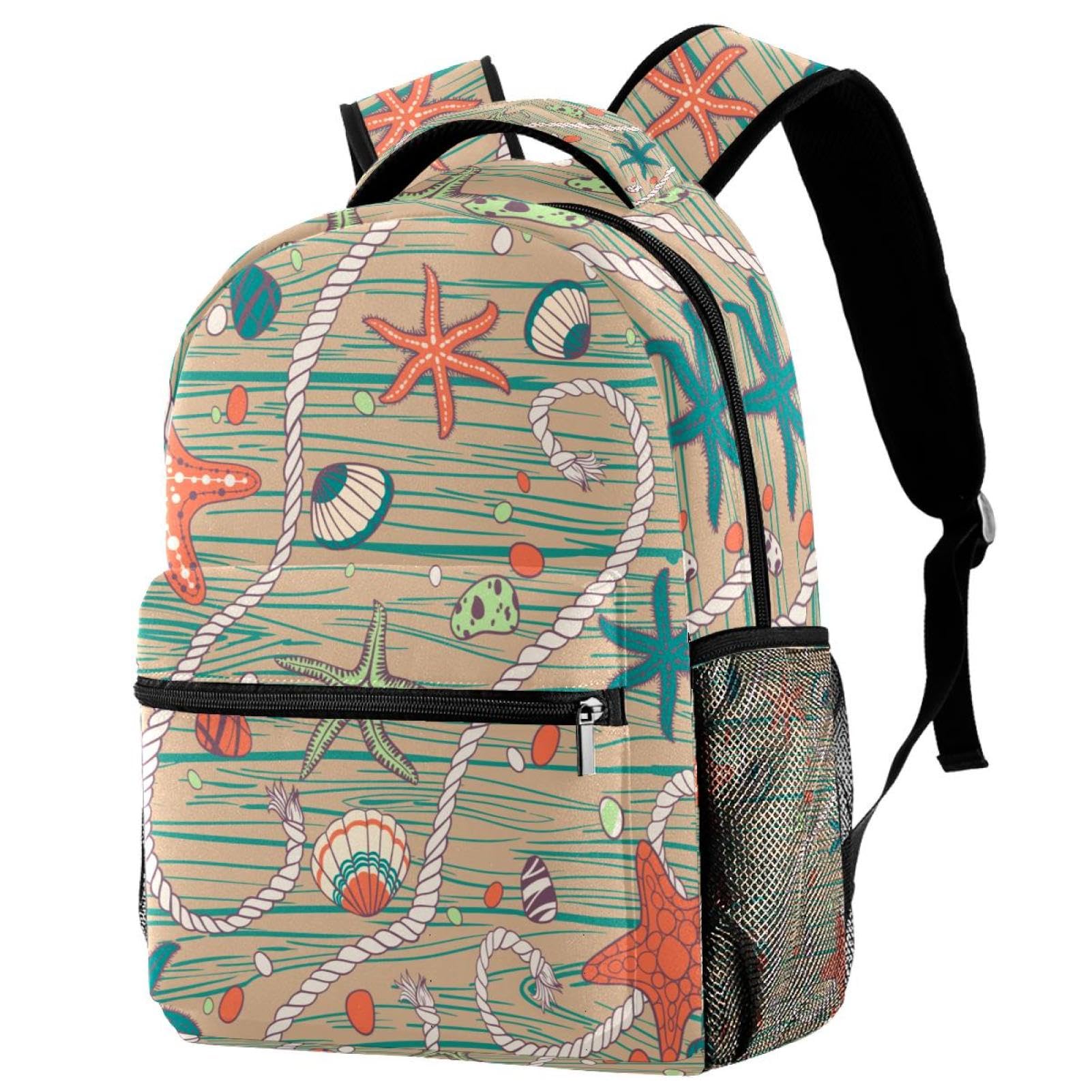Sac à dos de voyage multicolore 29.4x20x40cm étoile de mer - 7