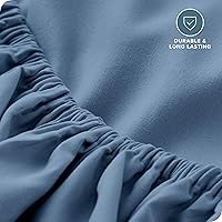 Vista 109 de Bare Home - Sábana bajera de microfibra 1800 muy suave y duradera, para colchones altos tamaño individual, color gris pardo