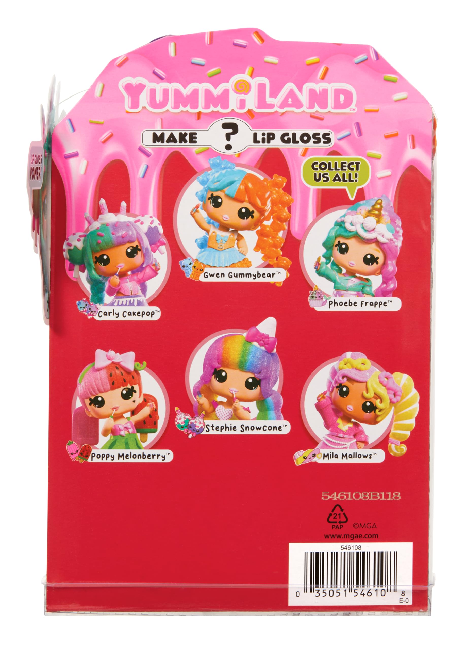 Yummiland Lip Gloss Doll: Mystery Color Change - Carly Cakepop: Include 1 Bambola, Lucidalabbra fai da te + Portachiavi rimovibile, Gioco cosmetico. Collezionabile. Età 4+
