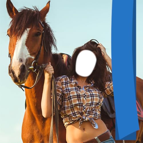 Mulher Com Cavalo Foto Editor