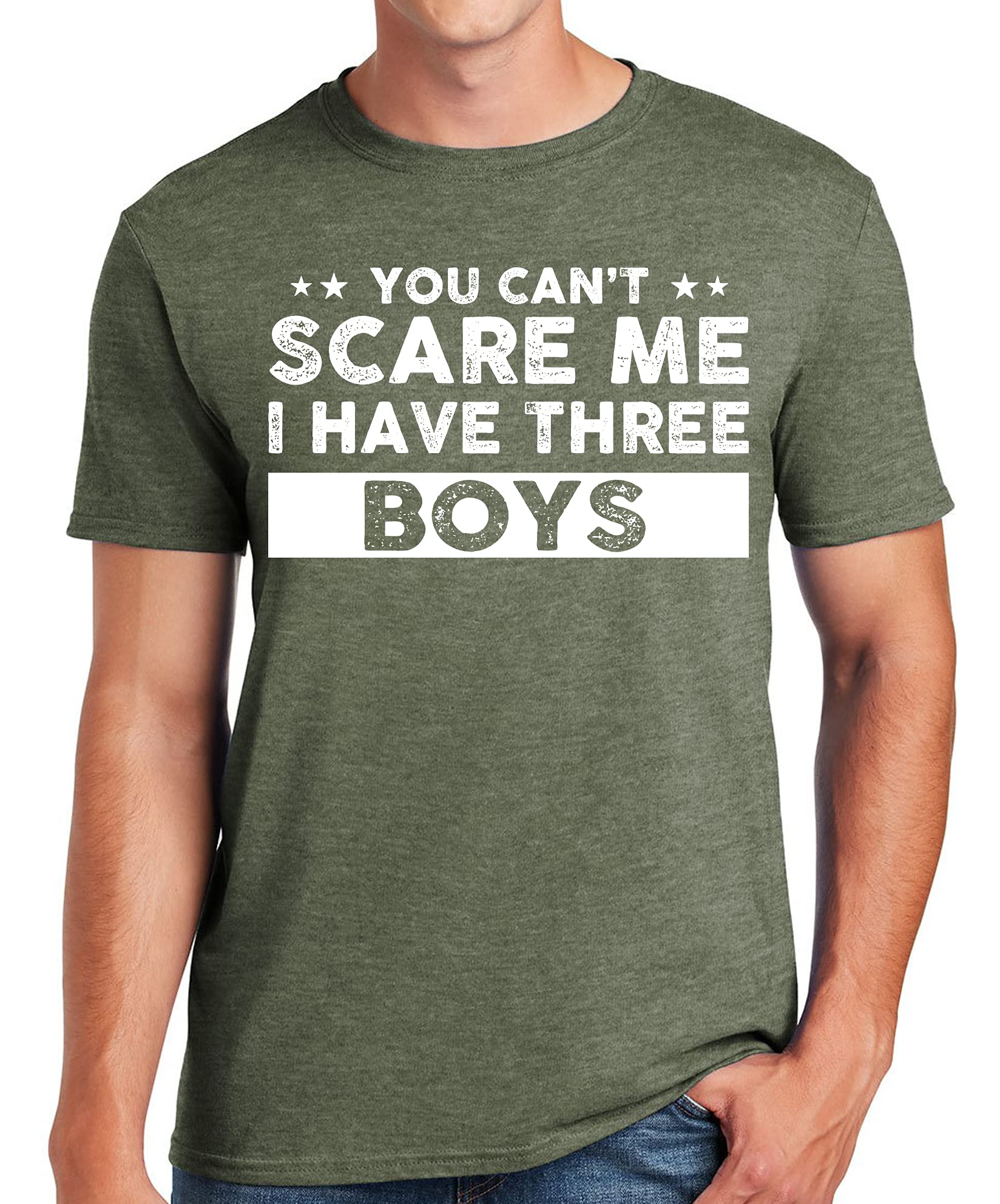 Sweet GiseleYou Can't Scare Me, I Have Three Boys, Funny Dad T-Shirt, Cute Joke Men T Shirt Gifts for Daddy