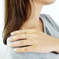 Vista 2 de 14k Solid Gold Stacking Knot Ring