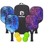 DULCE DOM Pickle Ball Paddles Set of 4, Blue & Purple