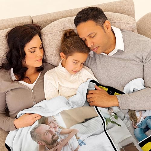 Vista 21 de Regalos personalizados para el día del padre, cumpleaños para papá de hija, esposa, hijo, regalos personalizados para el día del padre, manta con S1