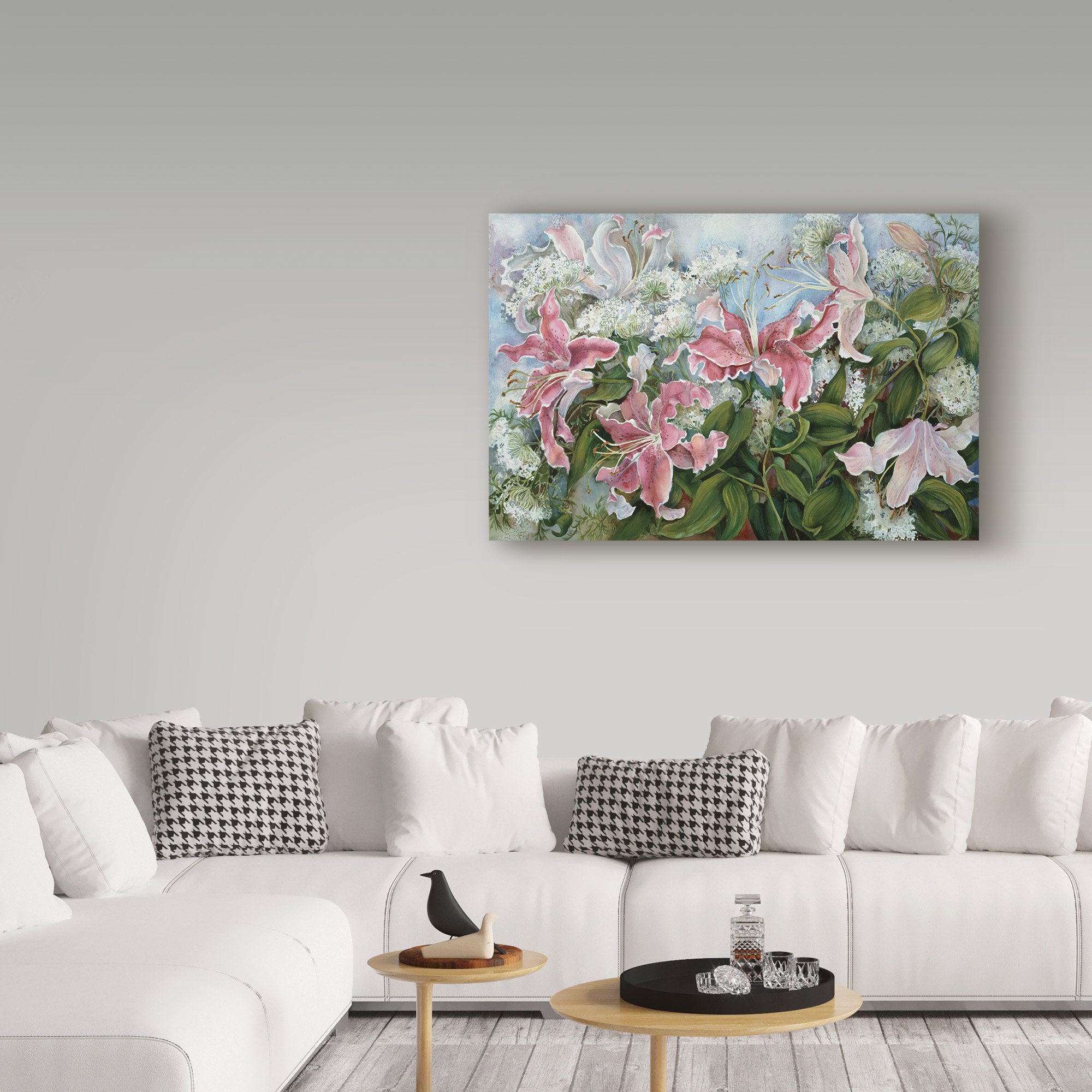LiLiページ Trademark Fine Art ALI30400-C3047GG Pink Star Gazer Lilies by